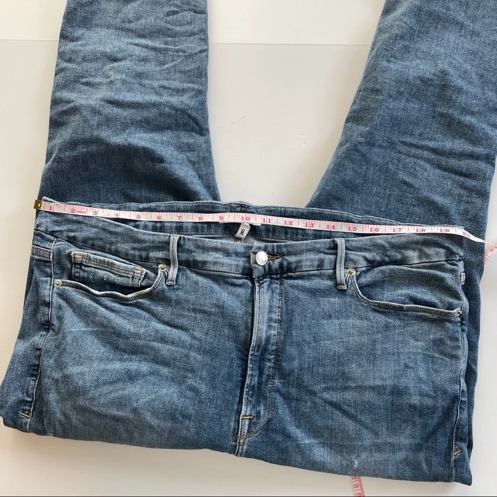 GOOD AMERICAN Good Legs stepped-hem skinny high-rise jeans plus size 24